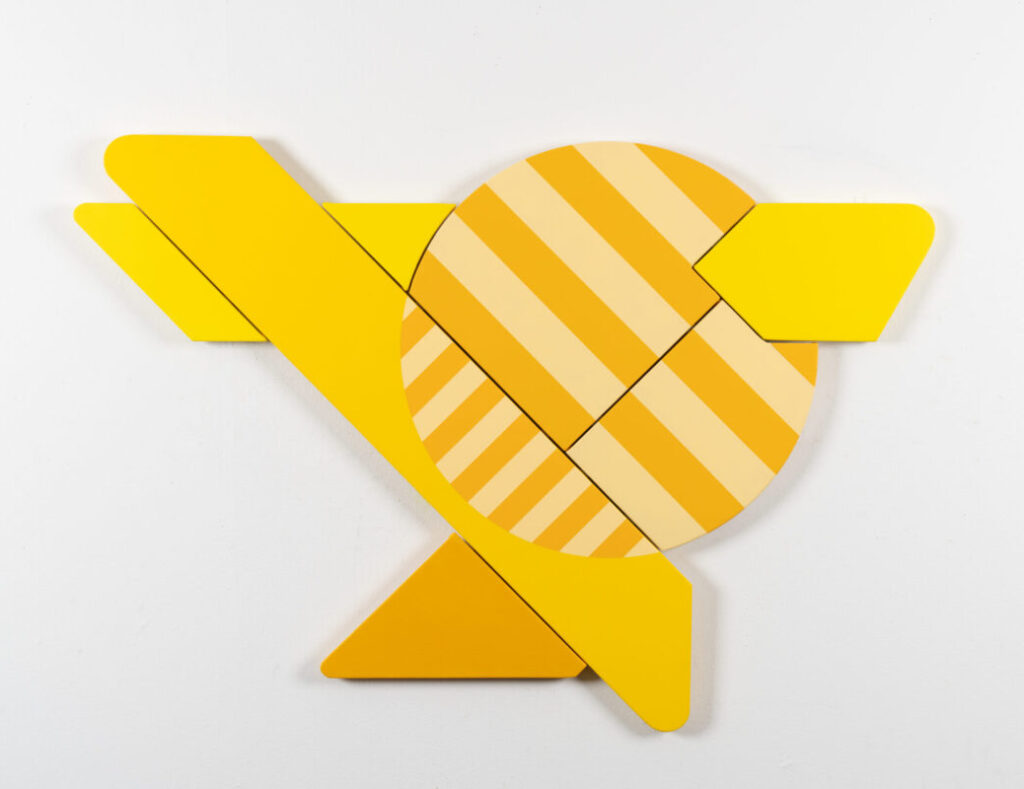 ”The skin of my yellow country teeth”, Acrylic on canvas mounted on plywood, 85 X 125CM - 2024